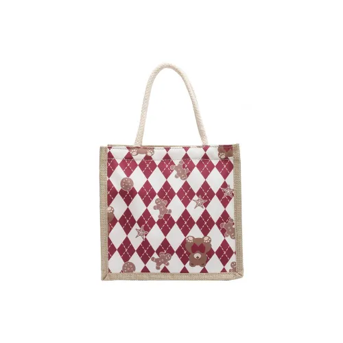 Boniu Canvas Tote Bag Standard Women's Red