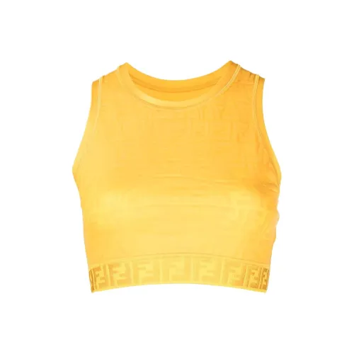 FENDI Желтые Женские Майки