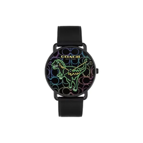 COACH Мужские часы Кварцевый механизм Естественная кожа Ремешок 41 мм Многоцветный циферблат Часы Мужские часы