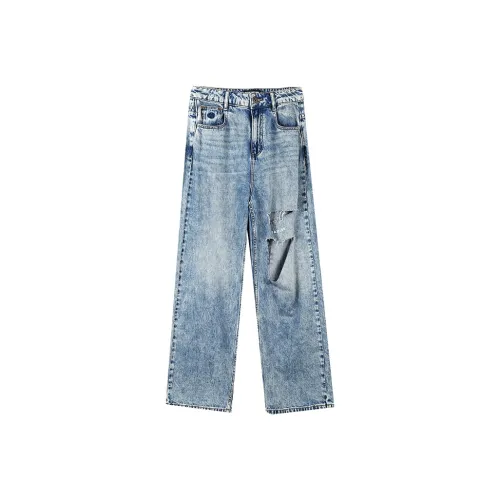 Акупунктура Джинсовый синий Унисекс Джинсы