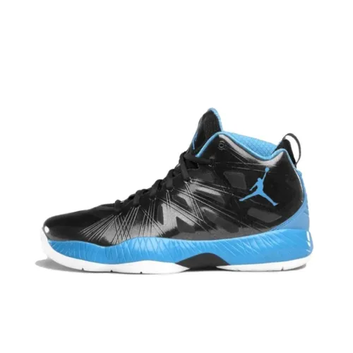 Jordan Air Джордан 2012 Устойчивый к истиранию MID Топ Винтажные баскетбольные кроссовки Мужской Черный Синий