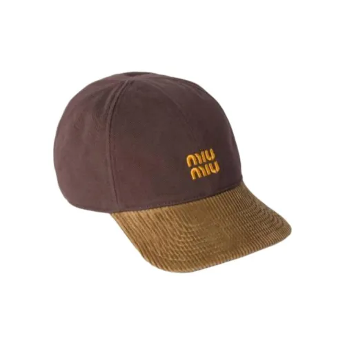 MIU MIU Хлопковые кепки Женские Коричневые