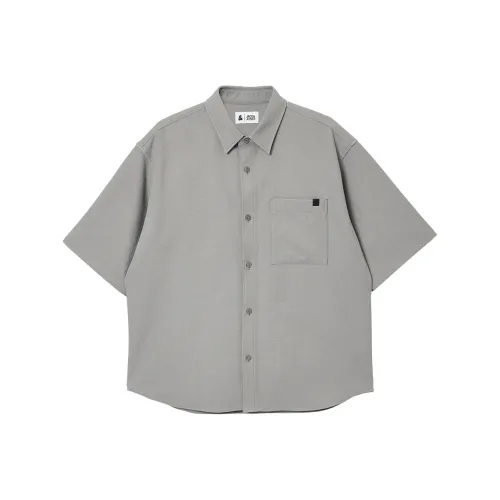 JACK&JONES C63 Утренний туман Серый Мужская Рубашка