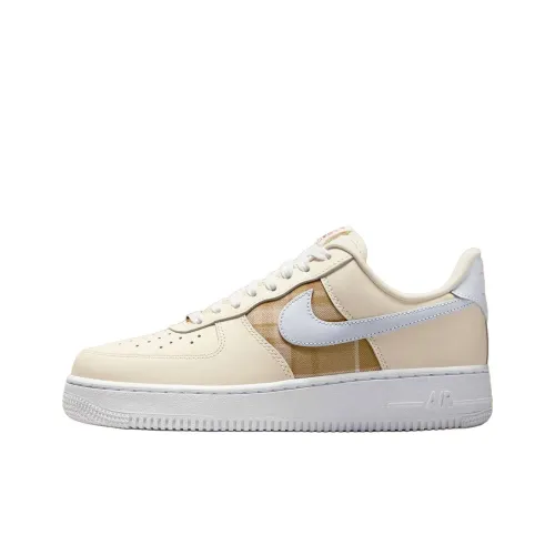 Nike Air Force 1 Устойчивые к истиранию Низкие Кроссовки для скейтбординга Женские Бежево-коричневые