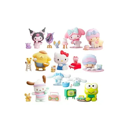 Минисо Sanrio Family Дом Time Collection Hello Kitty Blind Box Single Mystery Box Целая коробка 8 шт