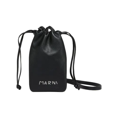 Marni Телячья кожа Одно плечо Чехол для телефона Женские Черный