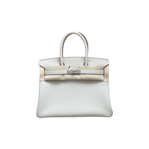 HERMES Birkin Коровья кожа Togo Сумка Birkin Сумка Женская Ледниковый Белый Бетонный Серый