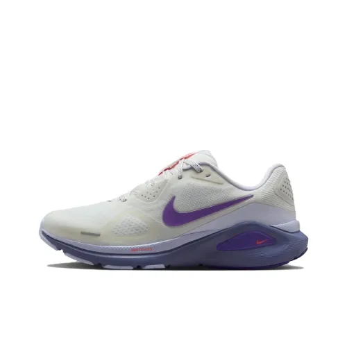 Nike Zoom Structure 26 Беговые кроссовки Низкий топ Белый фиолетовый Женские