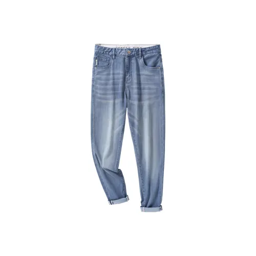 SUNDANCE Светло-синие мужские джинсы