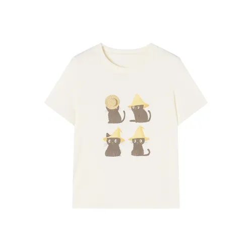 XIANGYING Цапельно-белый Женские футболки