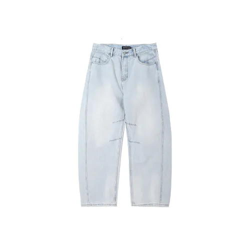 Акупунктура Светло-синие Унисекс Джинсы