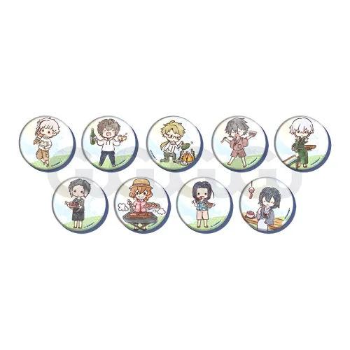 GuGuGuGu Дазэджи Накахара Эдокава Тосийокава A3 Бродячие псы Бунго Граффити Стиль Лето Барбекю Версия Значки