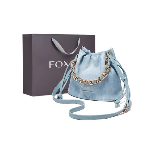 FOXER Сумка из синтетической кожи ведрообразной формы сумка через плечо сумка обычная женская джинсовый синий