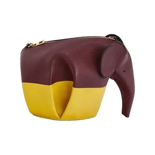 LOEWE Сумка через плечо из коровьей кожи женская коричневый желтый