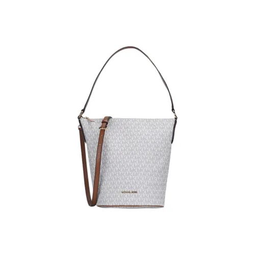 MICHAEL KORS MK Brooke ПВХ ведрообразная сумка одно плечо средний размер женская ванильный