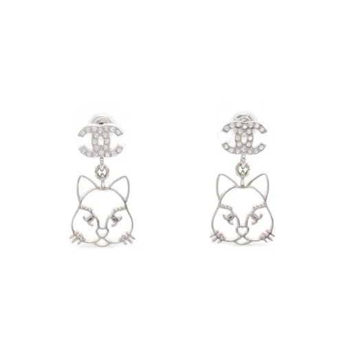 CHANEL Серьги из металла женский серебряный