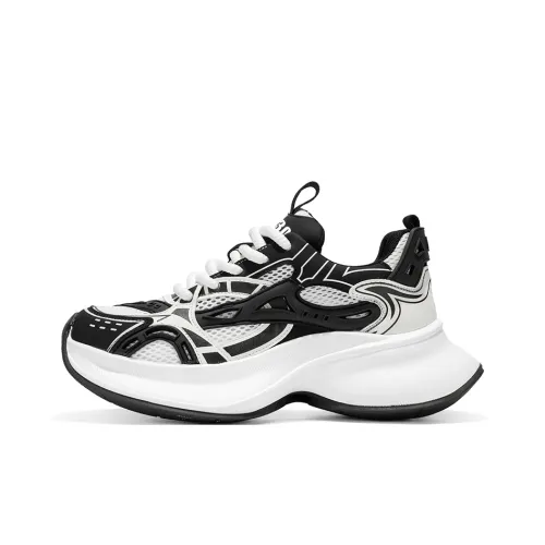 I.30 Низкий топ массивные кроссовки мужской белый черный