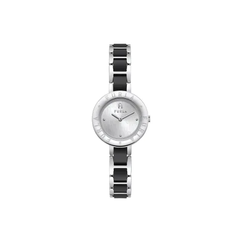 Furla Women's Watch Кварцевый механизм Кожаный ремешок 30MM Серебристый циферблат