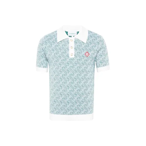 CASABLANCA Light Blue Men's Polo