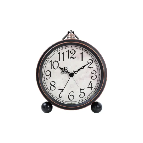 HENSE Кварцевый механизм Металлический Будильник Унисекс Черный HA65