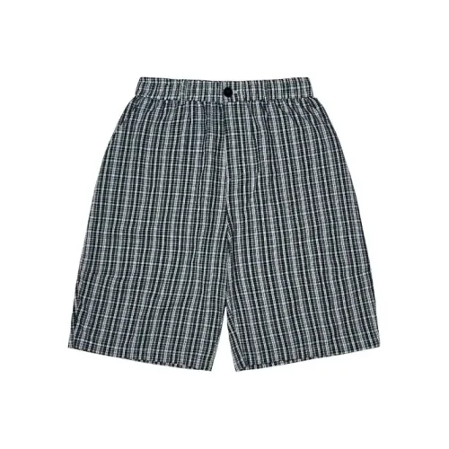 GDRG ☆ Сине-зеленый клетчатый ☆ Унисекс повседневные шорты