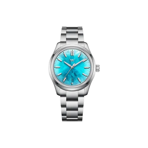 Welly Merck Автоматический Механический Механизм Нержавеющая Сталь Ремешок Часы Мужские Часы Синий Циферблат