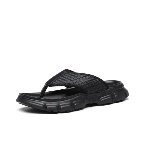 SENJIALUO ЭВА Противоскользящие Устойчивые к истиранию Шлепанцы Мужские Черные