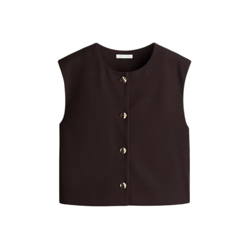 H&M Темно-кофейные Женские Жилеты