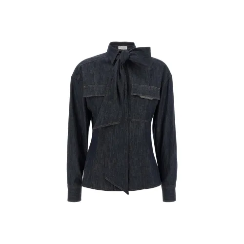 BRUNELLO CUCINELLI Рубашка Женская Синяя