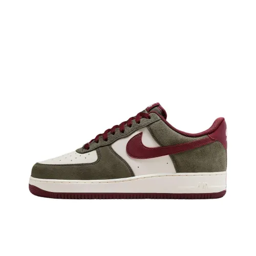 Nike Air FORCE 1 Устойчивые к истиранию Низкие Кроссовки для скейтбординга Унисекс Коричневый Белый