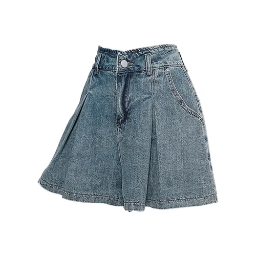 LANMOU Винтажные синие женские джинсовые шорты