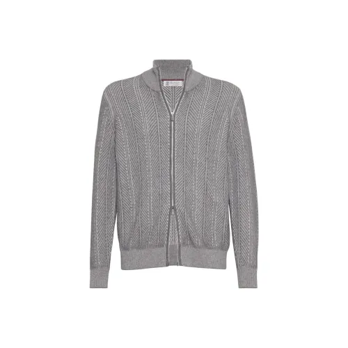 BRUNELLO CUCINELLI SS25 Кашемир Свитер Мужской Серый
