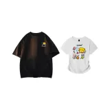 Чёрный свободный крой + белый с утяжкой на талии