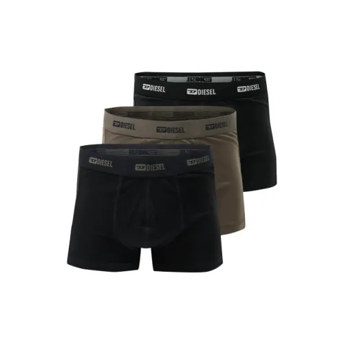 DIESEL 3 упаковки Черный Белый + Черный + Коричневый Мужские боксер-шорты