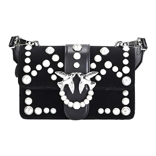 PINKO Коровья кожа Bird Сумка Swallow Сумка Сумка через плечо Мини Женская Черная