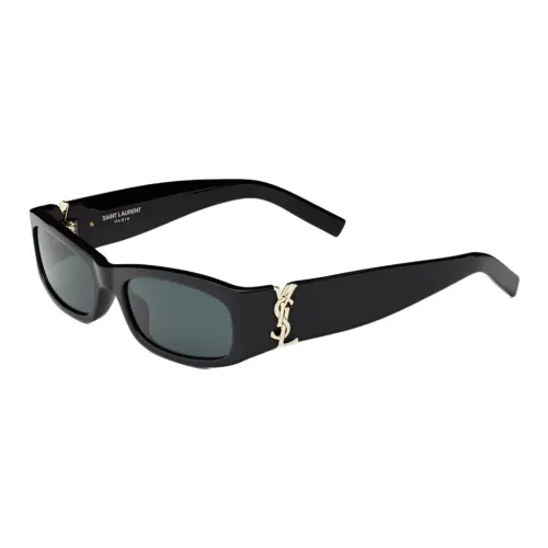 SAINT LAURENT Ацетат OVAL SUNGLASSES Унисекс Черный