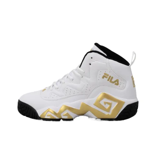 FILA MB High Топ Баскетбольные кроссовки Унисекс Белый Золото
