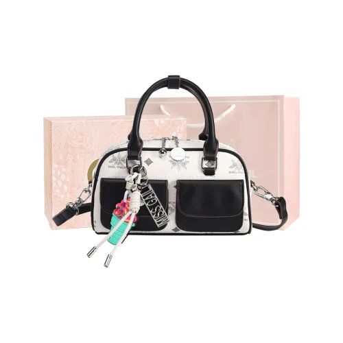 MISS GAIL Сумка из синтетической кожи стандартная женская черно-белая