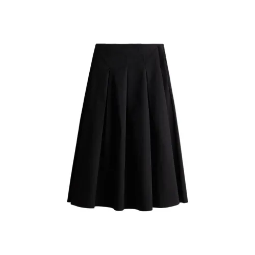 H&M Черные Женские Повседневные Длинные Юбки