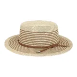 Полосы, солнцезащитная, соломенная шляпа, бежевого цвета