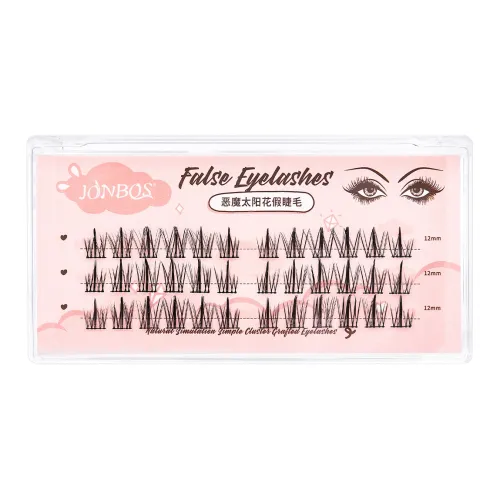 JONBOS Демон Подсолнух Клей Бесплатно Накладные ресницы Новичок Lazy Натуральный симуляция Один кластер Glue Style Сегментированный