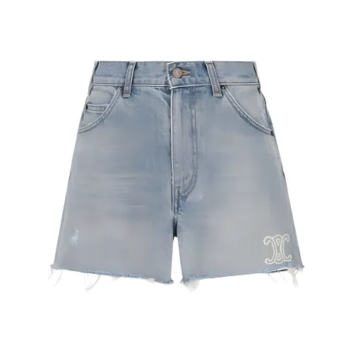CELINE Джинсовые шорты Женские Небесно-голубой