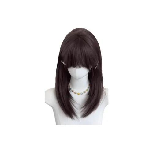 QIYEXUE Full Wig для женщин реалистичная естественная с высоким отделением длинные прямые волосы