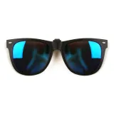 Черная оправа с синими линзами