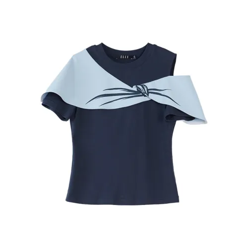 ELLE Королевский синий Женские футболки