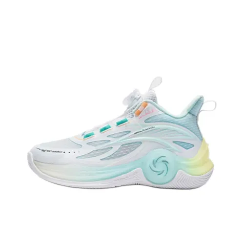 361°KIDS Баскетбольные кроссовки Low Топ 361 градус Белый/Светло-Синий Зеленый/Небесно-Синий Для школьников