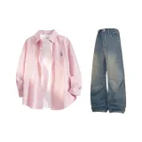 Red White Stripes + Blue Pants  
Красный Белый Полосатый + Синие Штаны