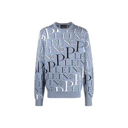 PHILIPP PLEIN Синие Мужские Свитера