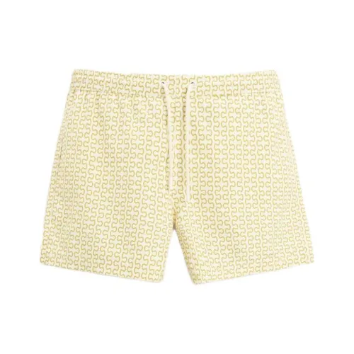 ZARA Желто-зеленые мужские плавательные шорты