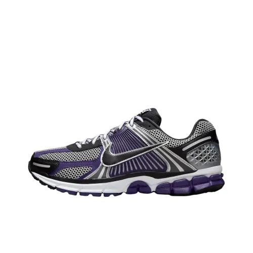 Nike Zoom Vomero 5 Устойчивые к истиранию Низкие Беговые кроссовки Унисекс Серебристо-фиолетовые
